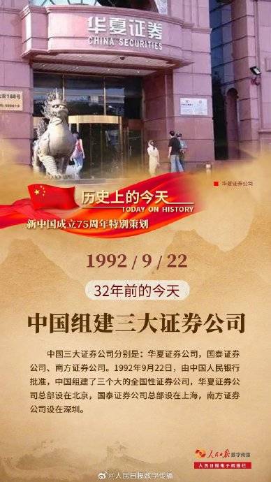 历史上的今天 中国组建三大证券公司