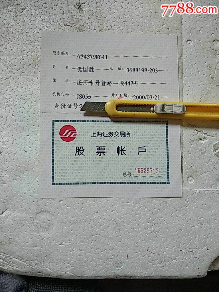 主证券账户(证券主账户与辅账户)